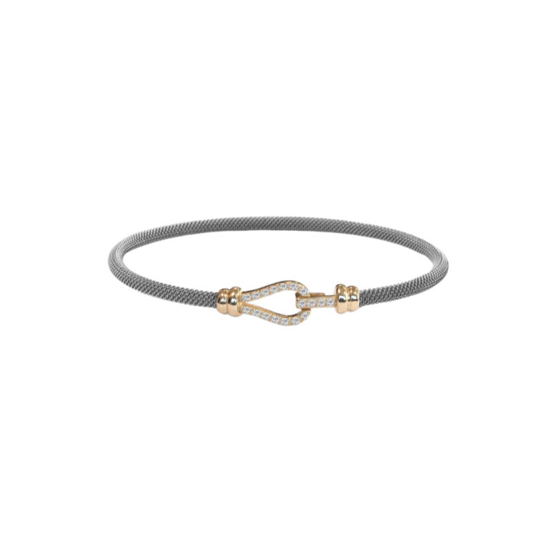 Bracciale Donna Uomo Borsari Acciaio Oro Diamanti