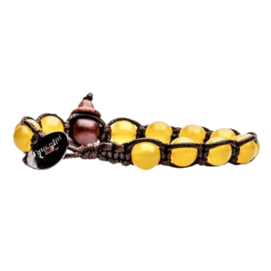 Bracciale Donna Uomo Tamashii Agata Gialla Pietre Dure